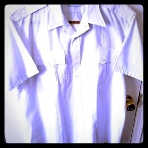 Men's White Security Uniform Short Sleeve Shirt XL/16 1/2